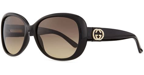 gucci sunglasses with crystal logo|Gucci sunglasses original.